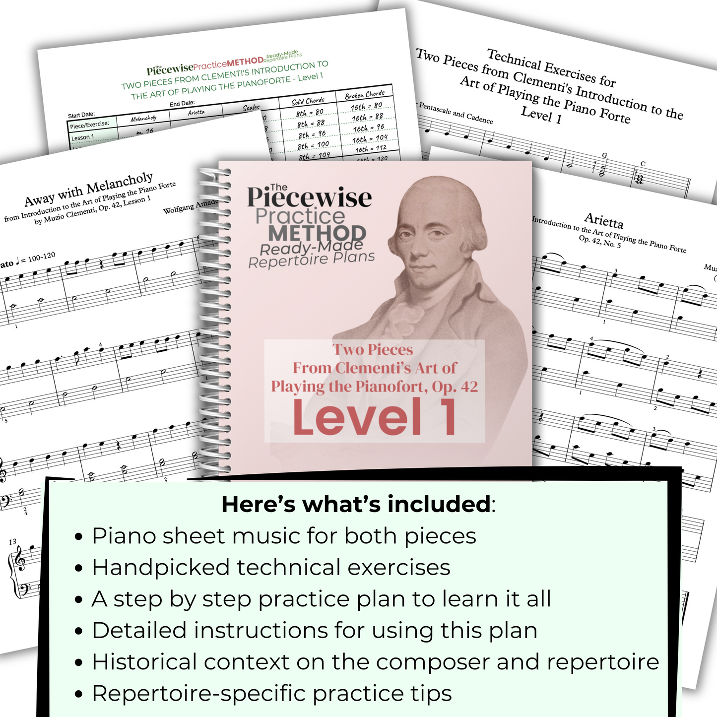 Two Pieces from Clementi's Art of Playing the Pianoforte - Level 1