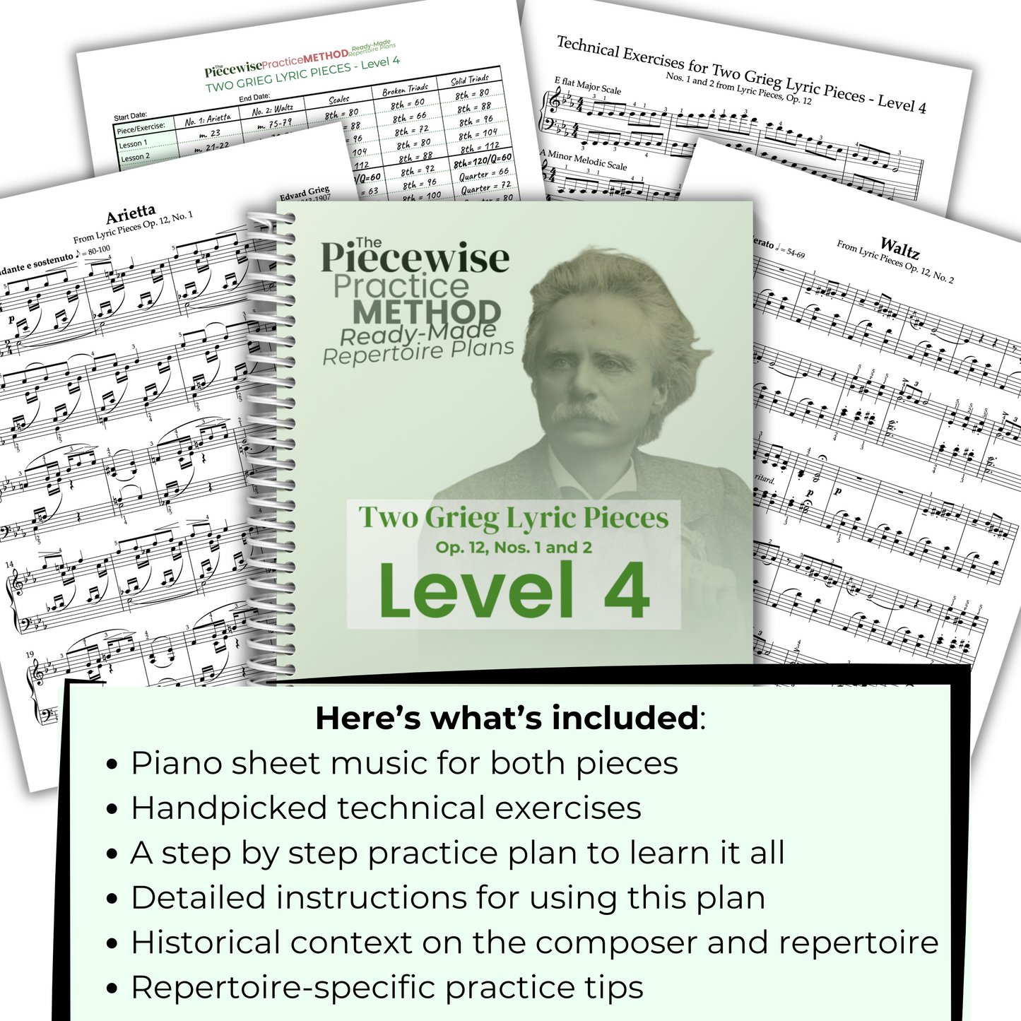 Grieg Lyric Pieces Op. 12, Nos. 1-2 - Level 4