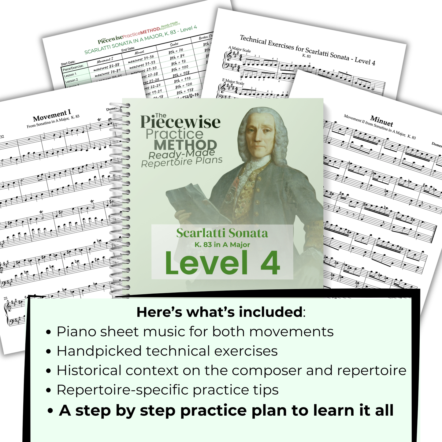 Scarlatti Sonata in A Major, K. 83 - Level 4