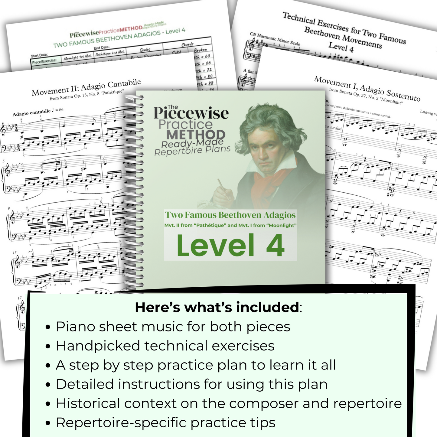 Two Famous Beethoven Adagios - Level 4
